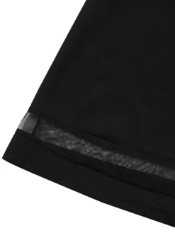 Women‘s Lace Dress A Line Dress Short Mini Dress Black Short Sleeve Pure Color Lace Spring Summer V Neck Elegant Loose 2023 S M L XL XXL XXXL / Party Dress -HANs Plus Size Style Shop usluyu1684138499736