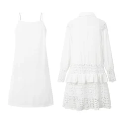 Women's Shirt Dress Casual Dress Midi Dress White Blue Green Long Sleeve Pure Color Ruched Spring Summer Shirt Collar Basic Daily Date Vacation Loose Fit 2023 S M L XL XXL 3XL -HANs Plus Size Style Shop valjxv1684216527197