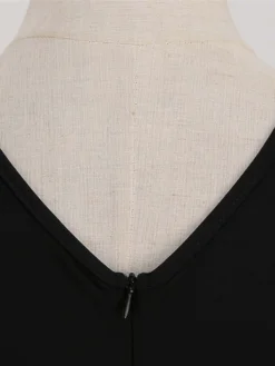 Women‘s Christmas Retro Elegant Vintage Dress Midi Dress Party Ruched Patchwork Santa Claus Crew Neck Long Sleeve Regular Fit Fall Winter 2023 Black Red S M L XL -HANs Plus Size Style Shop vanhag1694426167669