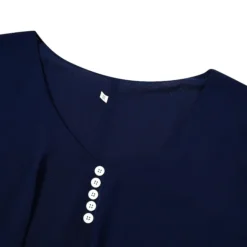 Women‘s Plus Size Curve Work Dress Holiday Dress Swing Dress Classic Holiday Date Vacation Midi Dress Ruched Mesh V Neck Half Sleeve Solid Color Plain Regular Fit Wine Dark Blue Fall Winter -HANs Plus Size Style Shop vdfagn1669285569073