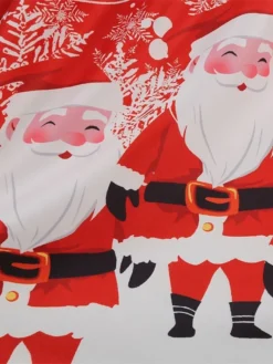 Women's Christmas Swing Dress Vintage DressKnee Length Dress Blue Wine Red Light BlueShort Sleeve Santa Claus Snowman Tree Print Fall Winter Square Neck Vintage Elegant Slim 2022 S M L XL -HANs Plus Size Style Shop vfvgyx1665475231457