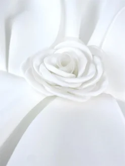 Women's Plus Size Curve Party Dress Lace Dress Bodycon Plain Midi Dress Long Sleeve Lace Bow Crew Neck Fashion Party White Fall Winter XL XXL 3XL 4XL -HANs Plus Size Style Shop vhziqs1694165775906