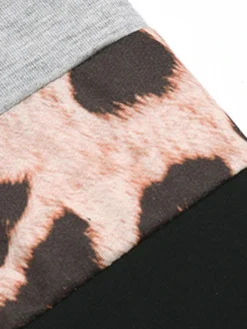 Women's Casual Dress Sweatshirt Dress Print Dress Leopard Print Crew Neck Mini Dress Active Fashion Outdoor Street Long Sleeve Loose Fit Black Fall Winter S M L XL -HANs Plus Size Style Shop vkmscl1693373838979