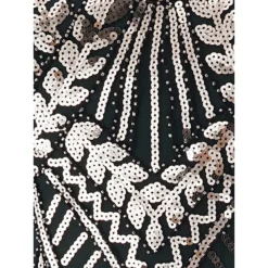 Women's Retro 1920s Fringe Dress Midi Dress Party Halloween Sequins Tassel Fringe Leaf Deep U Sleeveless Regular Fit Spring Fall 2023 Silver Black S M L XL -HANs Plus Size Style Shop vkqdhq1692858229565