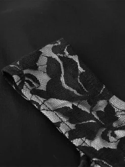 Women‘s Plus Size Curve Party Dress Homecoming Dress Formal Dress Solid Color Long Dress Maxi Dress Short Sleeve Lace Strap Modern Party Black Wine Summer Spring L XL XXL 3XL 4XL -HANs Plus Size Style Shop vlkriy1672986717496