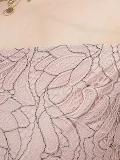 Women's Plus Size Prom Dress Party Dress Lace Dress Long Dress Maxi Dress Pink Short Sleeve Pure Color Lace Summer Spring Fall Off Shoulder Fashion Wedding Guest Birthday Evening Party 2023 XL XXL -HANs Plus Size Style Shop vpipgc1691648060768