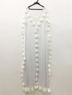 Women's Long Dress Maxi Dress Casual Dress Swing Dress Kaftan Dress Print Fashion Streetwear Outdoor Daily Vacation Tassel Fringe Patchwork Short Sleeve V Neck Dress Loose Fit Black White Light Purple -HANs Plus Size Style Shop vsshyv1676277798905