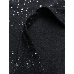 Women's Plus Size Curve Party Dress Cocktail Dress Sheath Dress Solid Color Midi Dress Long Sleeve Mesh Patchwork Crew Neck Fashion Party Black Fall Winter L XL XXL 3XL 4XL -HANs Plus Size Style Shop wcisga1695645450222