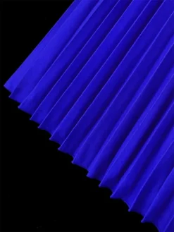 Women's Plus Size Curve Party Dress Formal Dress A Line Dress Plain Midi Dress Long Sleeve Pleated Ruffle Crew Neck Fashion Party Blue Fall Winter XL XXL 3XL 4XL -HANs Plus Size Style Shop weyxqb1694425992209