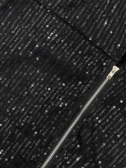 Women‘s Plus Size Curve Party Dress Solid Color V Neck Sequins Short Sleeve Spring Summer Sequins Prom Dress Short Mini Dress Party Back To School Dress Sequin Dress Homecoming Dress -HANs Plus Size Style Shop wfjtnu1652866164423