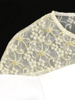 Women‘s Plus Size Curve Party Dress Solid Color Crew Neck Lace Short Sleeve Spring Fall Work Elegant Formal Knee Length Dress Formal Party Dress -HANs Plus Size Style Shop whjyuv1663060817583