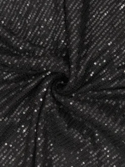 Women‘s Plus Size Curve Party Dress Solid Color V Neck Sequins Short Sleeve Spring Summer Sequins Prom Dress Short Mini Dress Party Back To School Dress Sequin Dress Homecoming Dress -HANs Plus Size Style Shop widjtr1652866165079