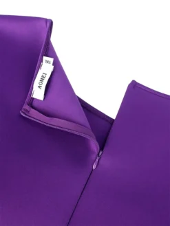 Women's Plus Size Curve Party Dress Cocktail Dress Work Dress Plain Midi Dress Long Sleeve Crew Neck Fashion Party Purple Fall Winter XL XXL 3XL 4XL -HANs Plus Size Style Shop wsdxtv1694151492206