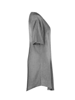 Women‘s Plus Size Curve Denim Dress Casual Dress Shift Dress Gradient Midi Dress Short Sleeve Crew Neck Fashion Daily Black Blue Summer Spring L XL XXL 3XL -HANs Plus Size Style Shop wturys1677490625797