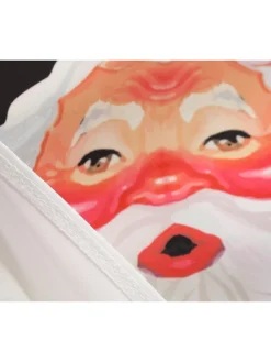 Women's Christmas Midi Dress Black Red Sleeveless Santa Claus Print Spring Summer Spaghetti Strap 2022 S M L XL 2XL -HANs Plus Size Style Shop wxxzxl1667980449420