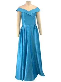 Women's Plus Size Party Dress Solid Color Off Shoulder Ruched Sleeveless Fall Winter Sexy Formal Prom Dress Maxi Long Dress Party Date Dress -HANs Plus Size Style Shop xecpma1647514375472