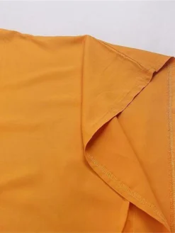 Women's Cover Up Beach Dress Beach Wear Long Dress Maxi Dress Split Basic Casual Plain V Neck 3/4 Length Sleeve Loose Fit Outdoor Daily White Yellow 2023 Spring Summer One Size -HANs Plus Size Style Shop xoedgf1672912297734