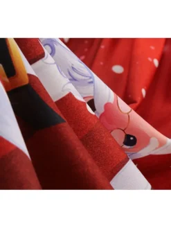 Women's Christmas Swing Dress Midi Dress Black Long Sleeve Santa Claus Print Winter Fall Autumn Crew Neck Modern 2022 S M L XL 2XL 3XL -HANs Plus Size Style Shop xwstfj1667980619509