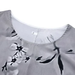 Women's Plus Size Curve Two Piece Dress Floral Round Neck Print 3 4 Length Sleeve Spring Summer Work Casual Midi Dress Casual Daily Dress -HANs Plus Size Style Shop yacarf1669282304501