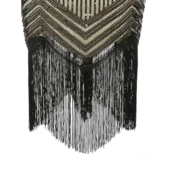 Women's Retro 1920s Fringe Dress Midi Dress Party Halloween Sequins Tassel Fringe Geometric Spaghetti Strap Sleeveless Regular Fit Spring Fall 2023 Silver Black S M L XL -HANs Plus Size Style Shop ysoyac1692615926390