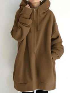 Women's Casual Dress Hoodie Dress Mini Dress Daily Casual Outdoor Vacation Going Out Hoodie Print Pure Color Regular Fit Burgundy Royal Blue Brown S M L XL XXL