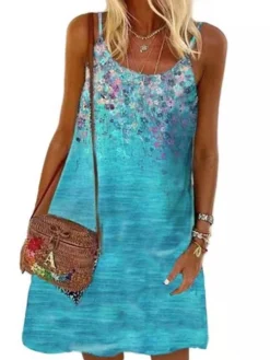 Women's Shift Dress Midi Dress Vintage Purple Vintage Green Vintage Gray Sleeveless Print Print Summer Spring Crew Neck Casual Daily 2023 S M L XL XXL 3XL 4XL 5XL -HANs Plus Size Style Shop yzdnpn1620187129309