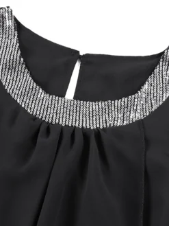 Women‘s Plus Size Curve Holiday Dress Solid Color Crew Neck Print Sleeveless Spring Summer Casual Short Mini Dress Casual Daily Dress -HANs Plus Size Style Shop zauxgd1650530324273