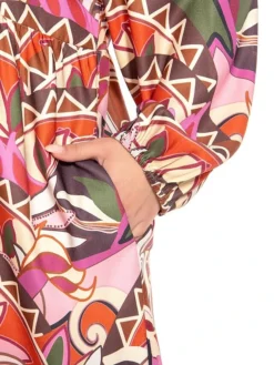 Women's Plus Size Curve Shirt Dress Work Dress Satin Dress Floral Long Dress Maxi Dress Long Sleeve Split Shirt Collar Fashion Office Red Fall Winter L XL XXL 3XL 4XL -HANs Plus Size Style Shop zhxucs1694772969662