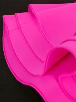 Women's Plus Size Curve Party Dress Bodycon Sheath Dress Plain Long Dress Maxi Dress Short Sleeve Ruffle Backless V Neck Fashion Party Fuchsia Fall Winter XL XXL 3XL 4XL -HANs Plus Size Style Shop zissxo1694151488014