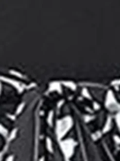 Women's Plus Size Curve Party Dress Winter Dress Black Dress Geometric Midi Dress Long Sleeve Patchwork Bow Crew Neck Fashion Party Black Fall Winter XL XXL 3XL 4XL -HANs Plus Size Style Shop zsmmtq1695103070535