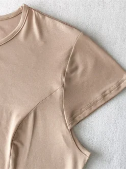 Women's Plus Size Curve Party Dress Bodycon Sheath Dress Plain Midi Dress Short Sleeve Mesh Crew Neck Fashion Party Black White Fall Winter XL XXL 3XL 4XL 5XL -HANs Plus Size Style Shop zxutrl1694151475307